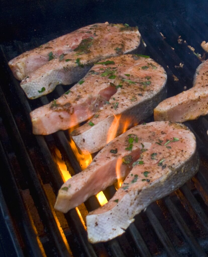 Grilled Salmon With Herb Marinade