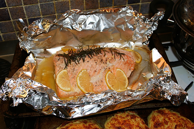 Lemon Garlic Baked Salmon